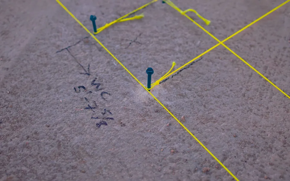 Marked floor layout showing underground pipe routes for why homes get so many slab leaks in Laguna Niguel
